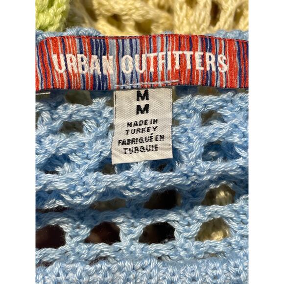 Urban Outfitters Crochet Sweater Womens Medium Multicolor Summer LS Cropped Boho - Picture 3 of 4
